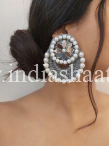 Grey Indian earrings