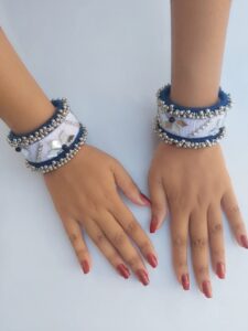 Blue and White Bangle Set