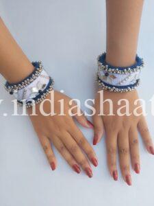 Blue and White Bangle Set