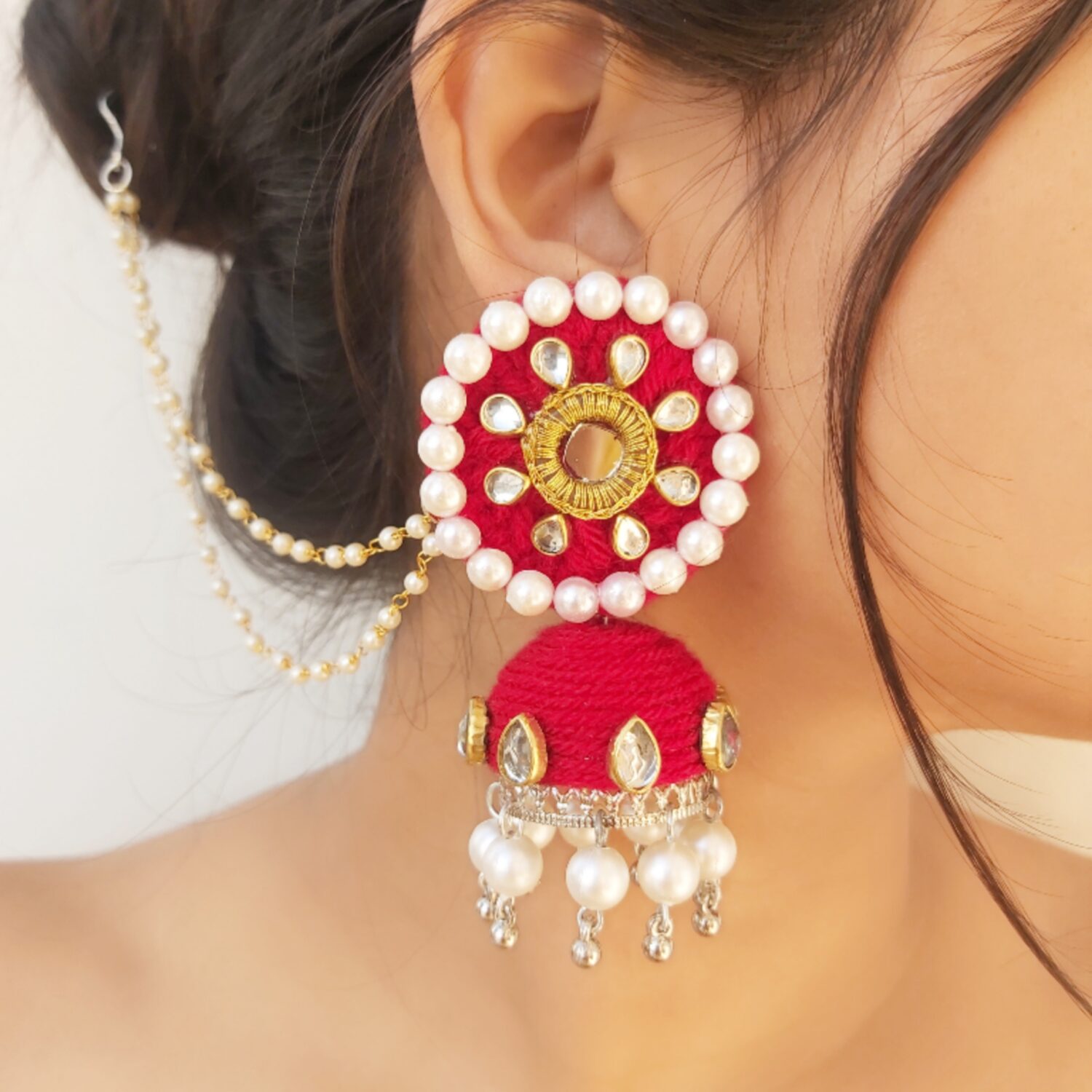 red jewellery set