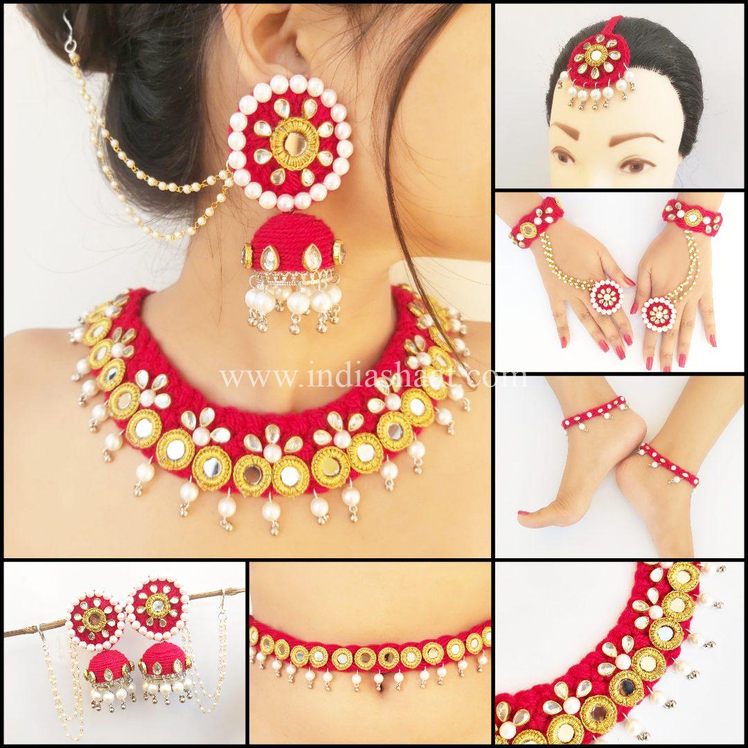 red jewellery set