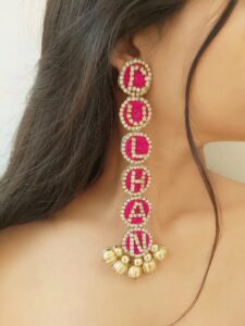 Pink Dulhan Earrings