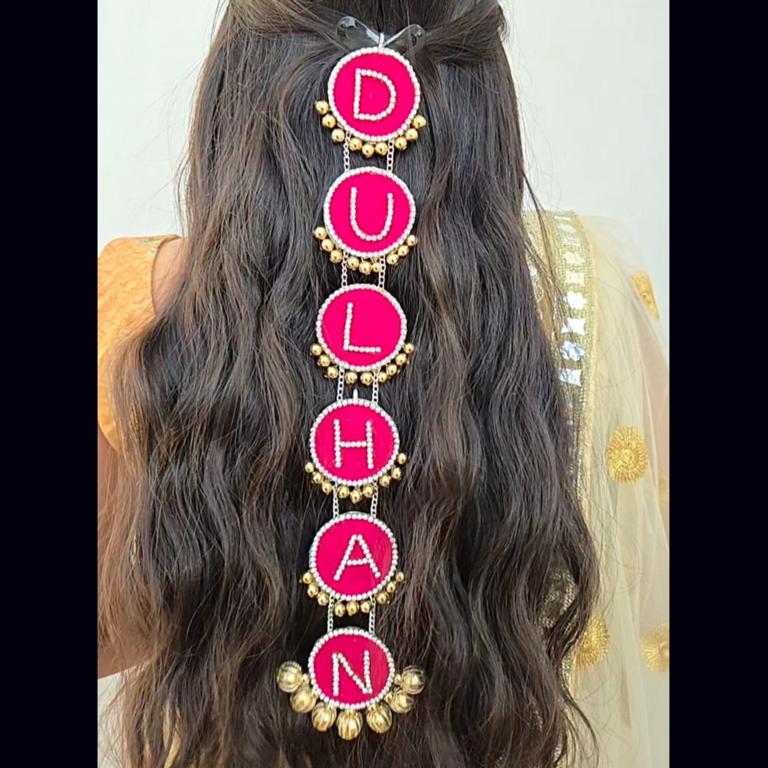 Pink 'Dulhan' Hair Accessory