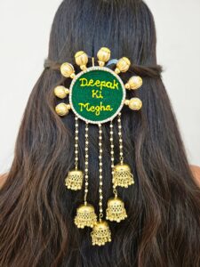 Green name Hair accessory