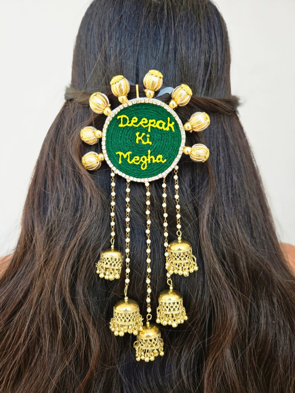 #358 Name Hair Accessory in Green