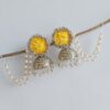 Yellow jewellery set for haldi or mehndi ceremony for brides