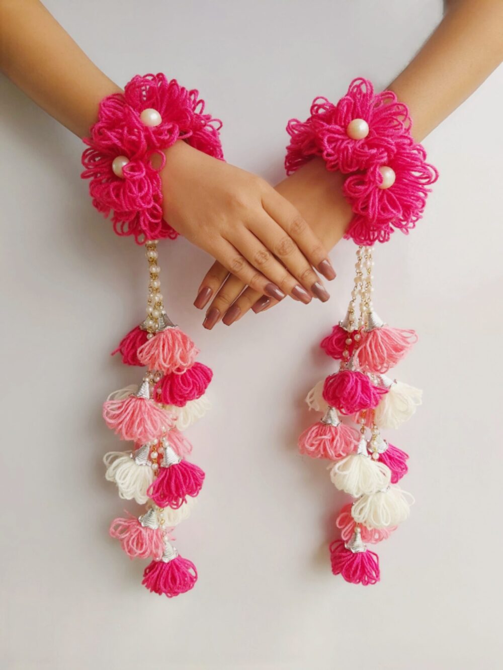 multicolored florLal kaleera for brides haldi and mehndi