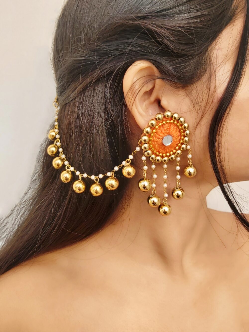 Orange jewellery set