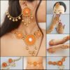 Orange jewellery set