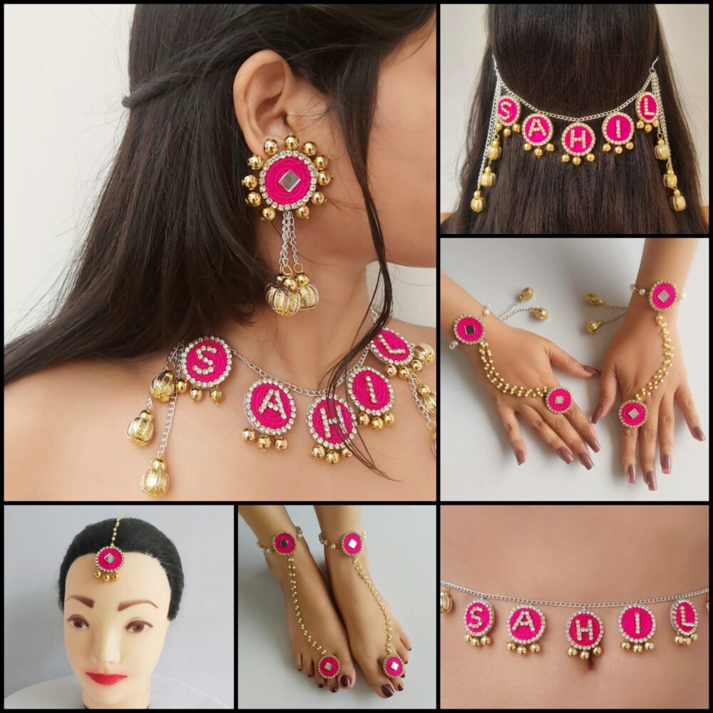 #375 Name Jewellery Set in Pink