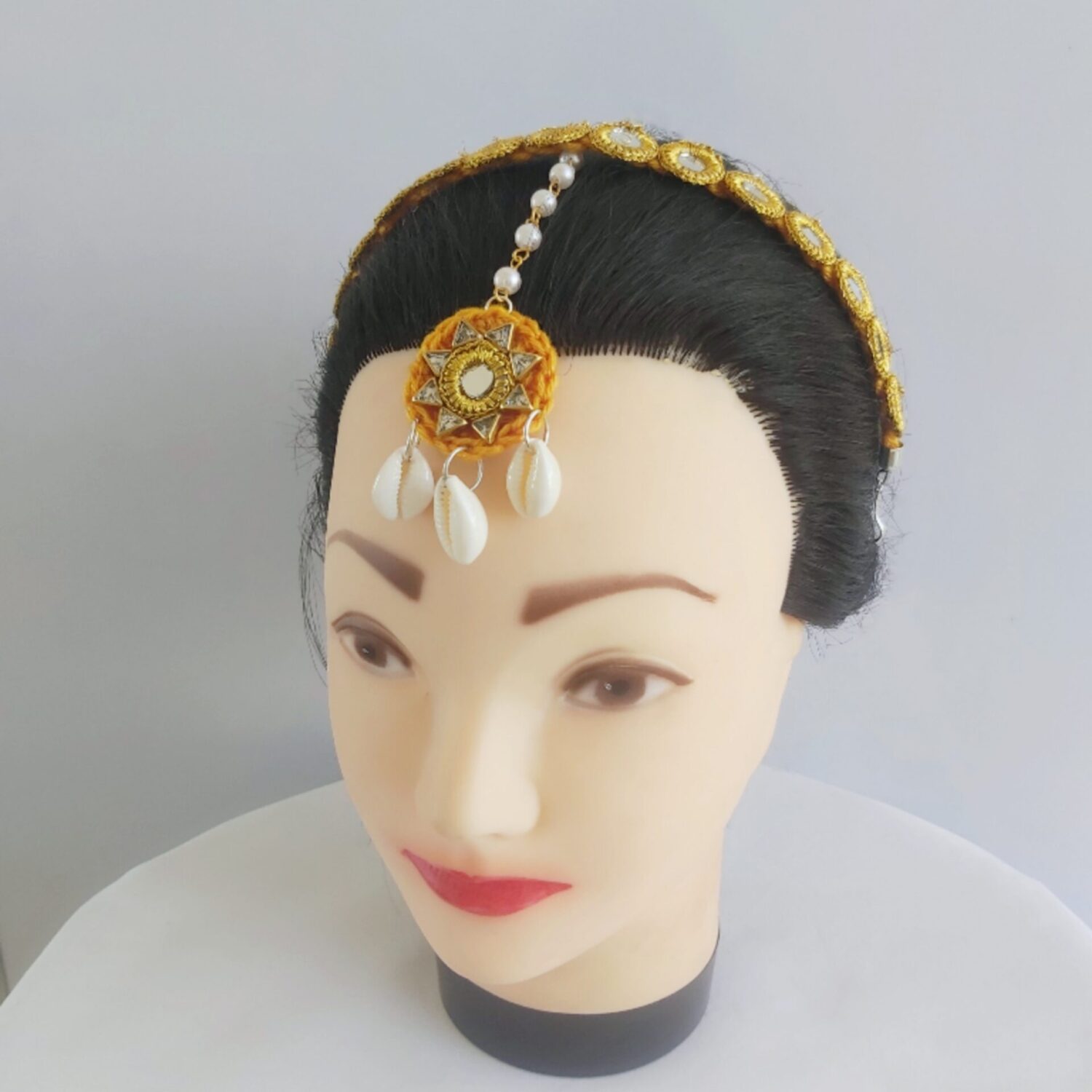 Mustard Yellow Cowrie Jewellery Set