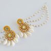 Mustard Yellow Cowrie Jewellery Set
