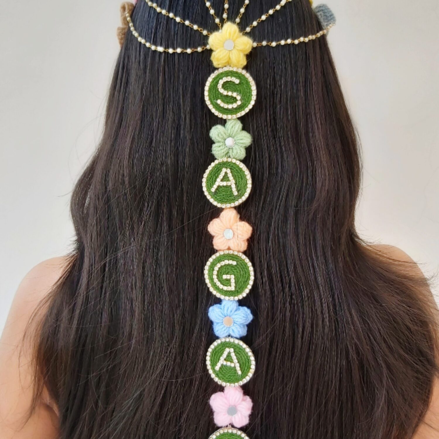 Floral Name Hair Accessory (Multicolored)