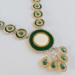 Morpankh jewellery set in green