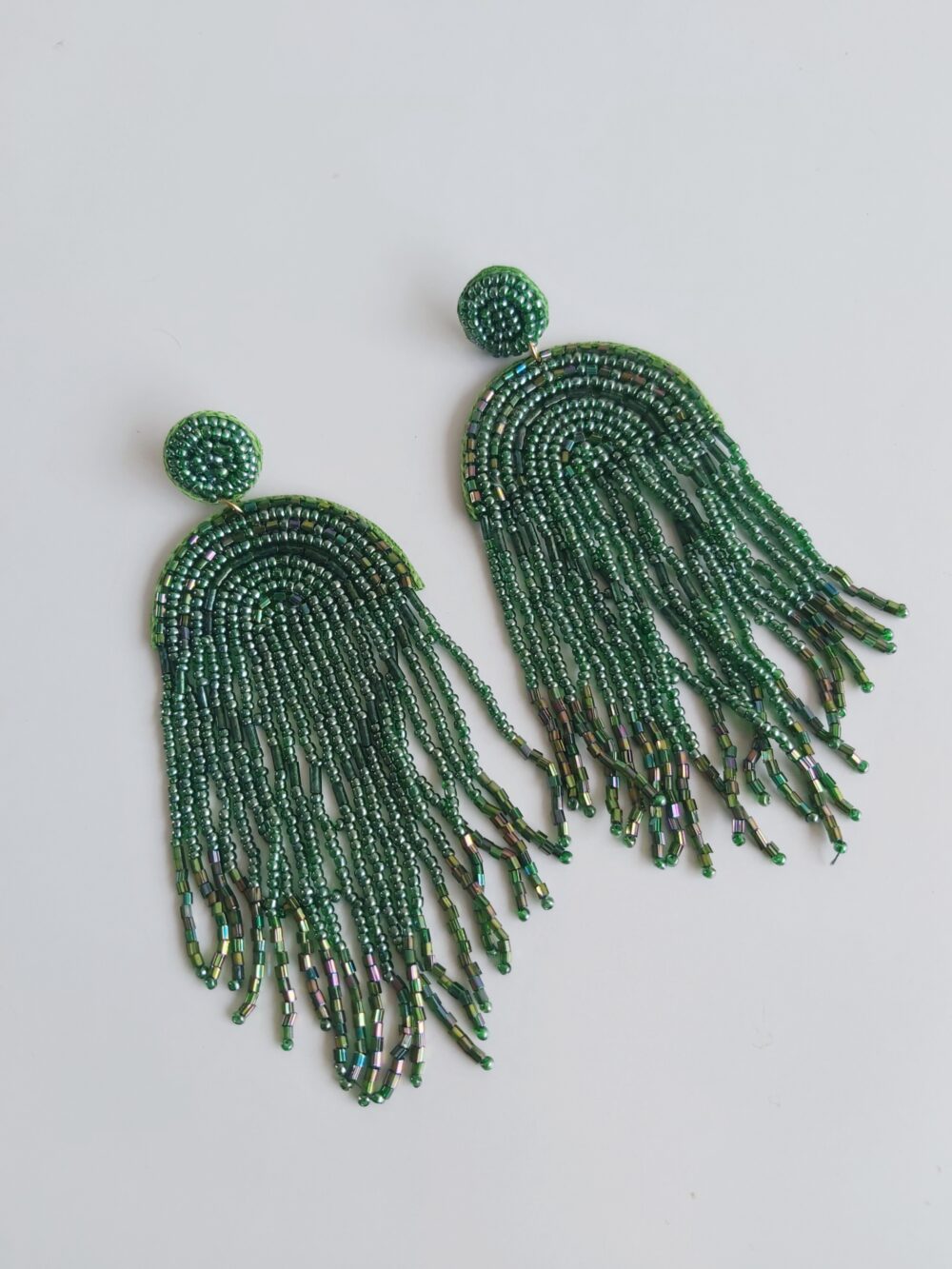 #515 Green Drizzle Earrings