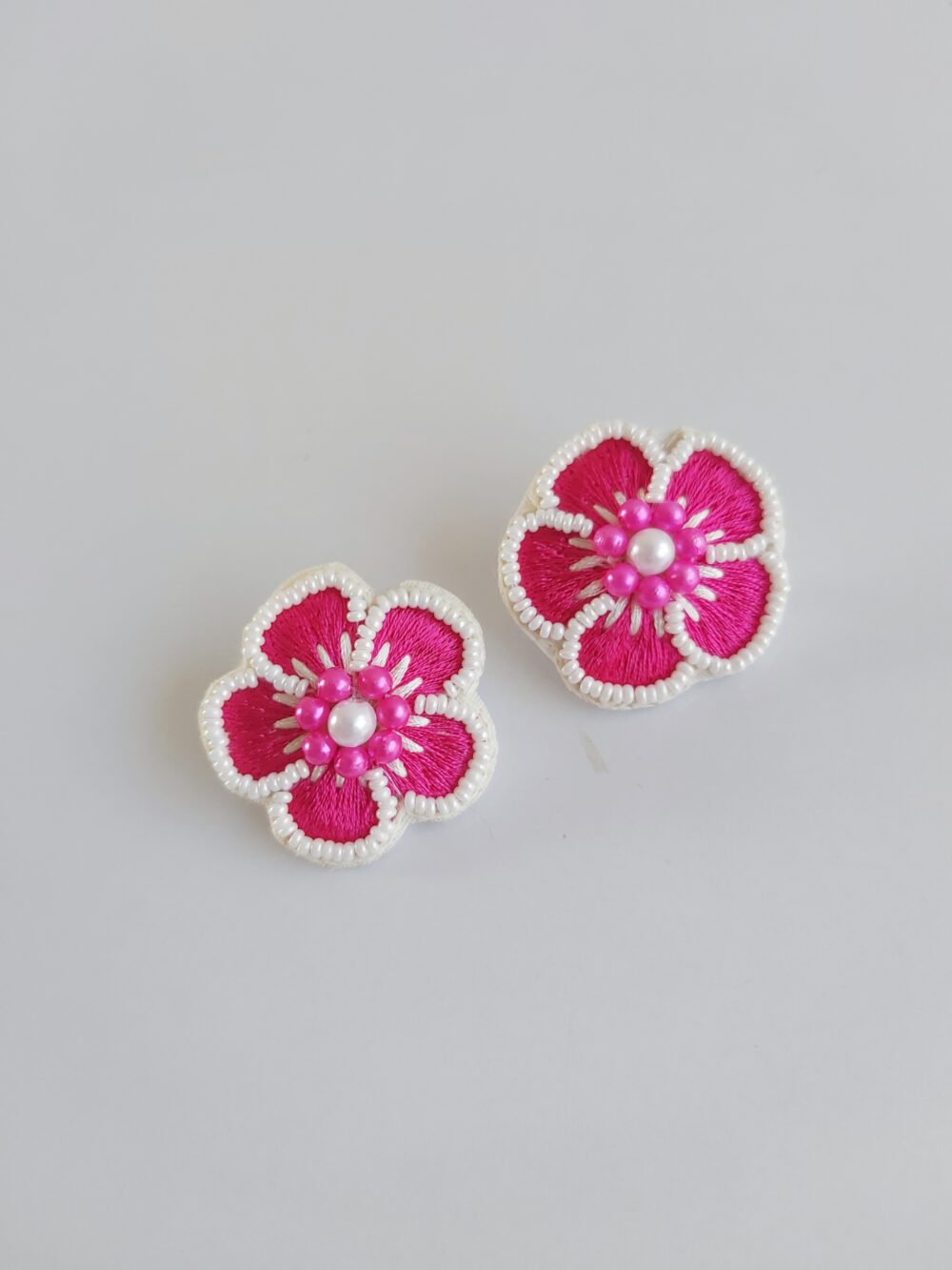 #518 Pink Poppy Earrings