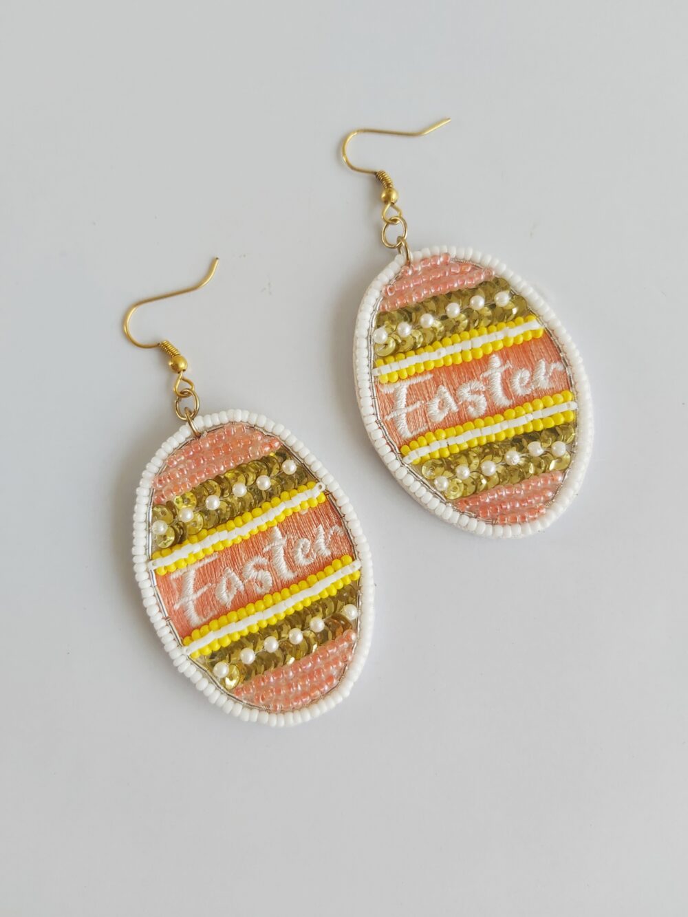#506 Happy Easter Earrings (Peach)