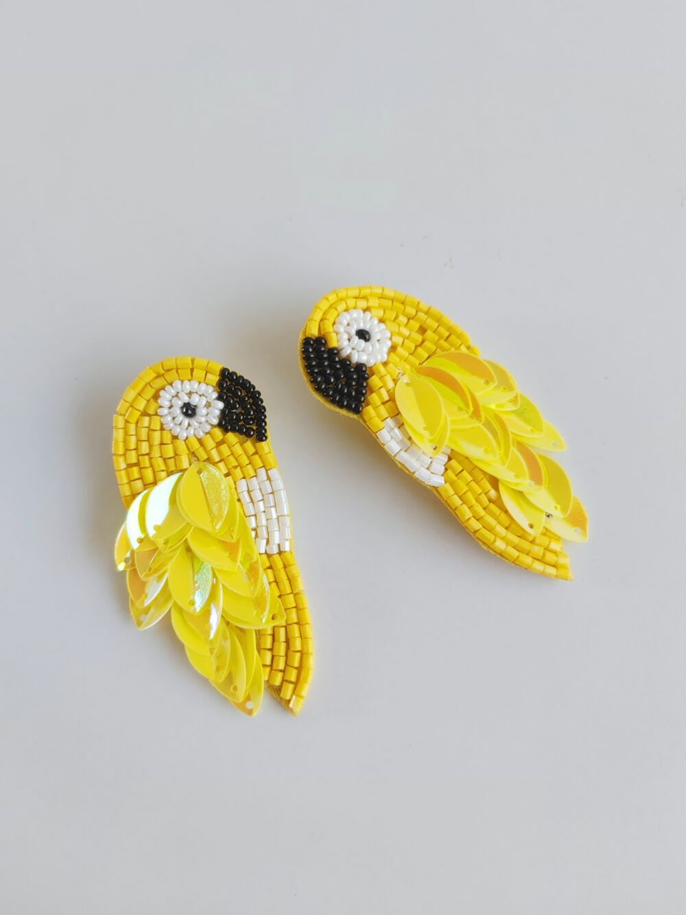 #510 Yellow Parrot Earrings