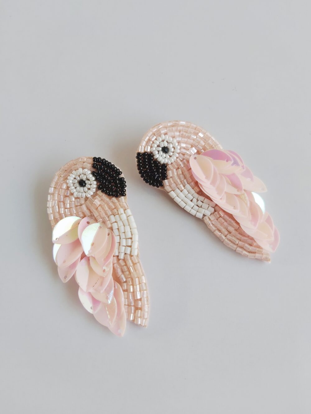 #509 Pink Parrot Earrings