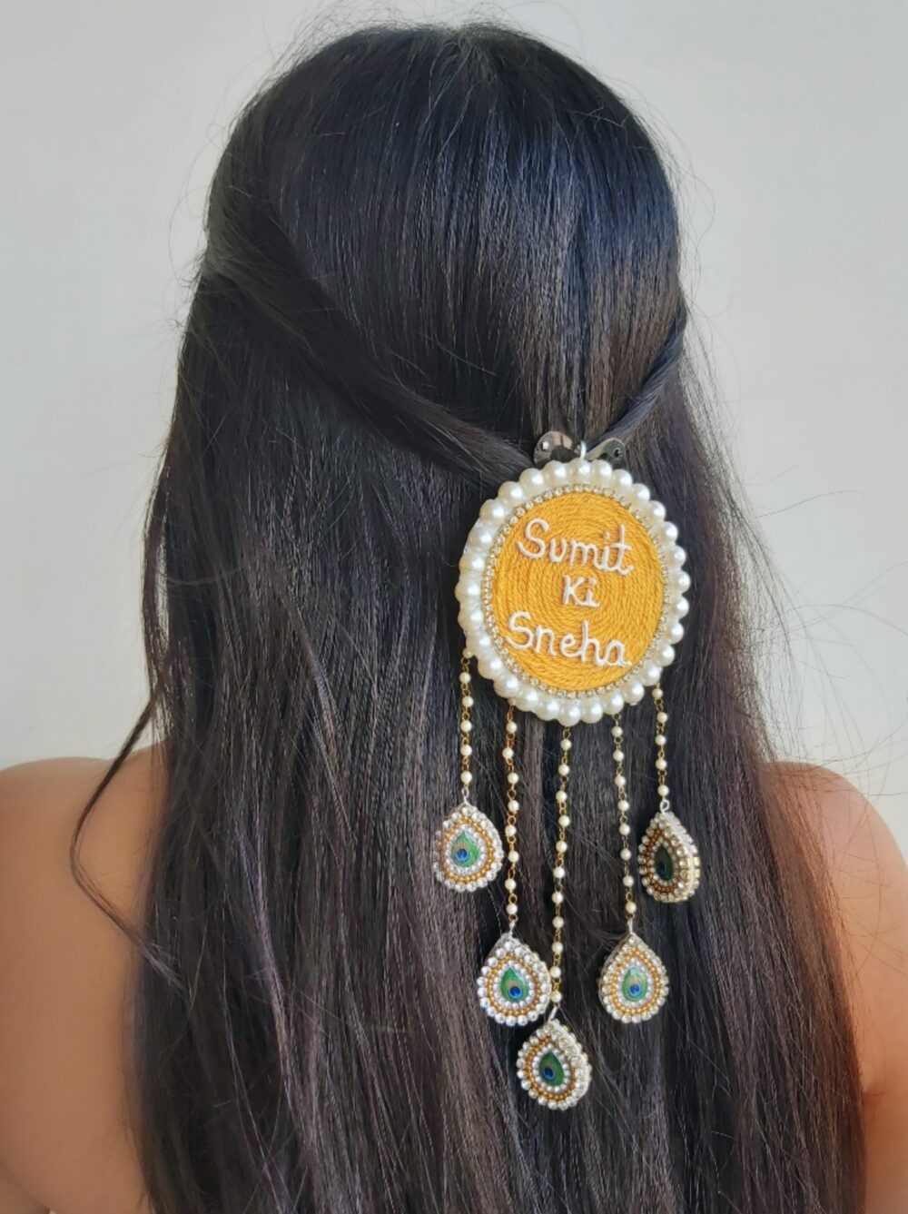 #365 Name Hair Accessory in Yellow