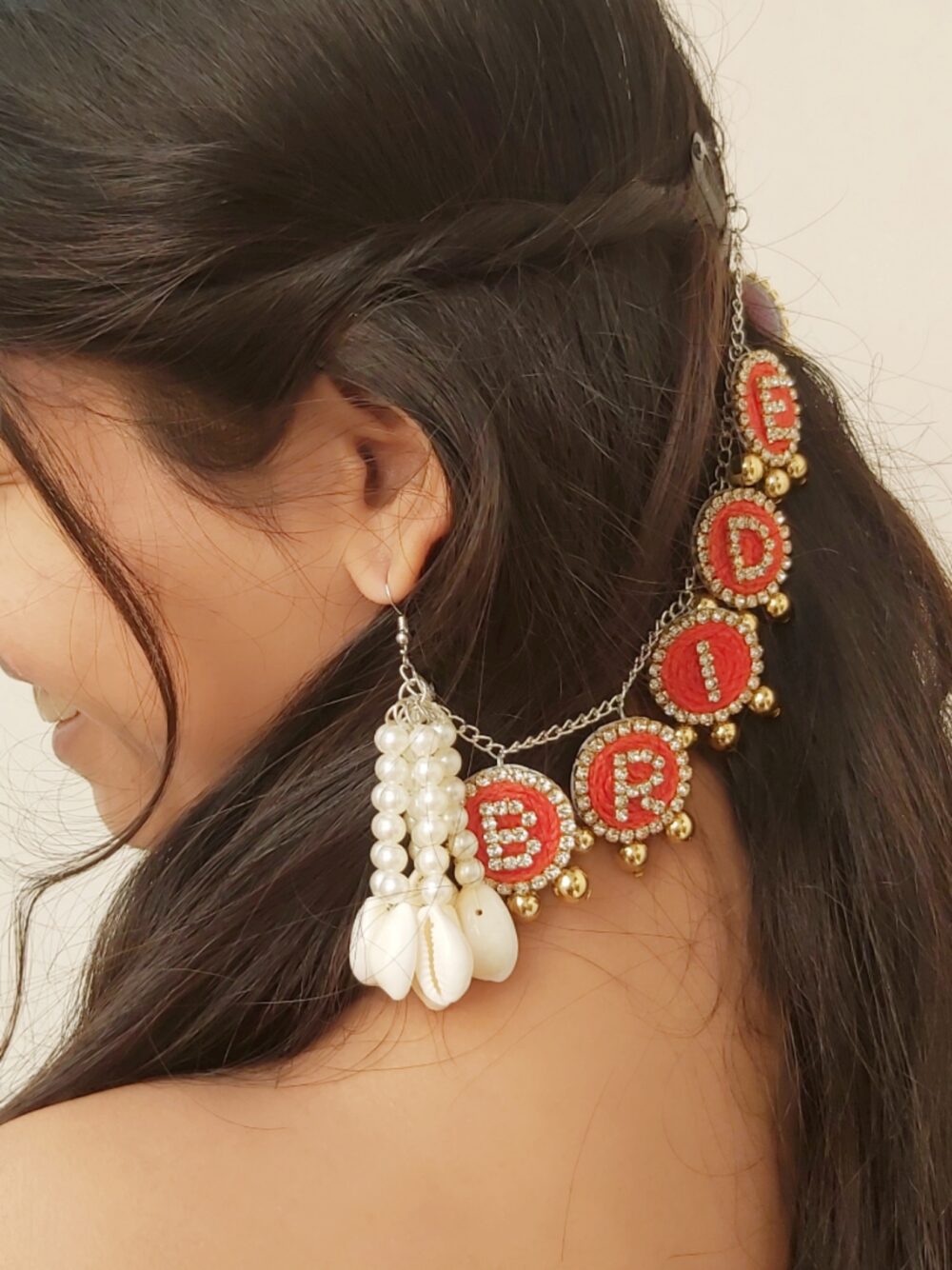 #186 Orange BRIDE Earrings