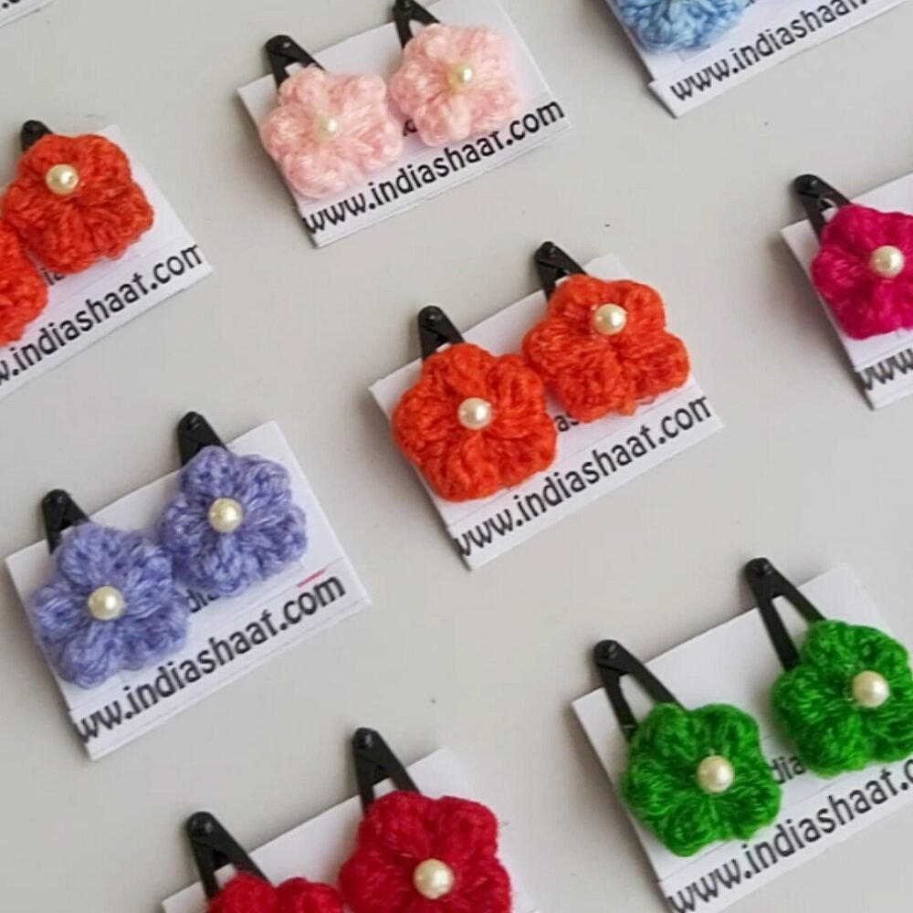 #258 Multicolored Floral Clips (Pairs)